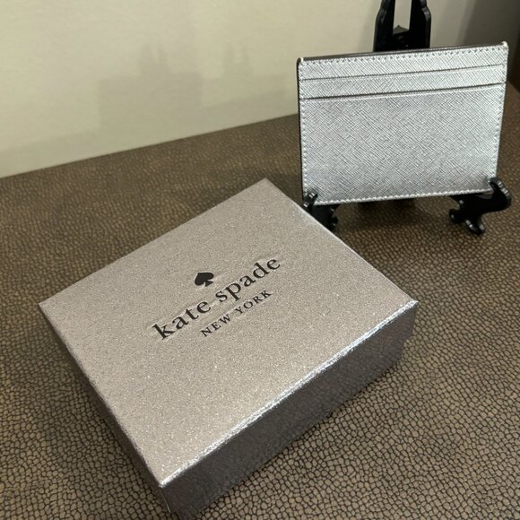 Kate Spade Boxed Metallic Kenzie Small Cardholder - Picture 3 of 15